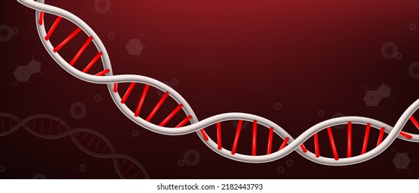 DNA. Deoxyribonucleic Acid. DNA Helix Molecular Structure Background. Medical Science And Molecular Biology Studies.  