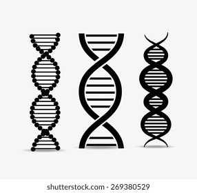 DNA design over white background, vector illustration.