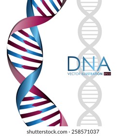 DNA design, vector illustration.