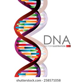 DNA design, vector illustration.