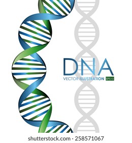 DNA design, vector illustration.