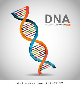 DNA design, vector illustration.