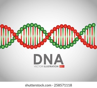 DNA design, vector illustration.