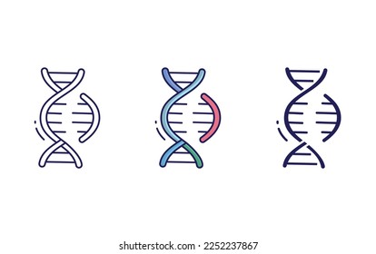 DNA divide icon vector illustration