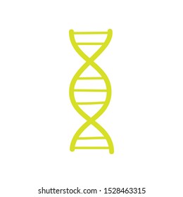 dna doodle icon, vector illustration