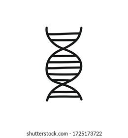 icono del doodle dna, ilustración vectorial