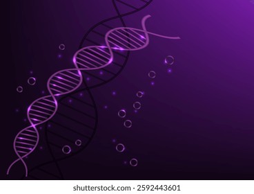 DNA double helix, Biotechnology, science or medicine background.
