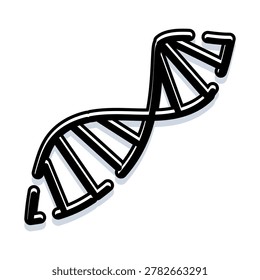 Dna double helix icon depicting the fundamental genetic material and building blocks of life, representing genomics, biotechnology, and scientific advancements for health