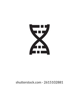 DNA double helix icon vector symbol Vector