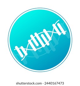 DNA, the double helix of the DNA molecule. Logo for medicine, biology, chemistry. DNA illustration for presentation, badge, business card or sticker.