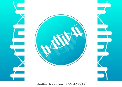 DNA, double helix DNA molecule, vector illustration with gradient, background with logo for presentation