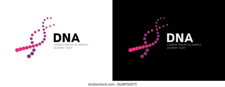DNA Double Helix Structure Genetic Code, Molecular Biology, Science Logo