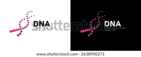 DNA Double Helix Structure Genetic Code, Molecular Biology, Science Logo