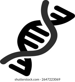 O ícone da estrutura de dupla hélice do DNA representa visualmente genética, herança, biologia molecular ou pesquisa ideal para marcas de biotecnologia focadas em ciências da vida.