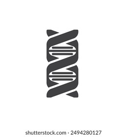 DNA double helix vector icon. filled flat sign for mobile concept and web design. DNA Helix glyph icon. Genetics symbol, logo illustration. Vector graphics