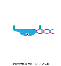 Dna Drone Logo icon Design