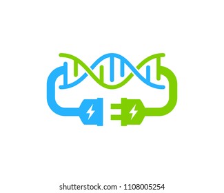 Dna Electric Icon Logo Design Element