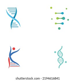 logotipo del elemento ADN. Biotecnología, personas de ADN, ADN biológico, ADN espiral. El logotipo puede ser para ciencia, farmacia y medicina.