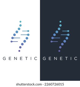 DNA element logo. Bio tech, DNA people, bio DNA, spiral DNA. Logo can be for science, pharmacy and medical.