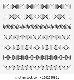 Dna elements. Helix double chromosomes model molecule genome code modification alteration dna cell genes chain chemistry vector borders