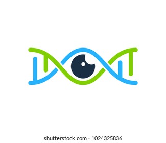 Dna Eye Icon Logo Design Element