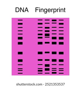 DNA fingerprint on pink background 