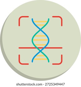 Icono de estilo de círculo plano de ADN