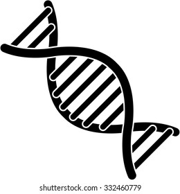 DNA, Flat design, vector illustration, isolated on white background