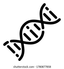 Dna Flat Icon Isolated On White Background