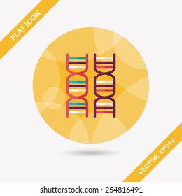 DNA flat icon with long shadow