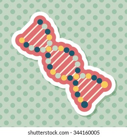 DNA flat icon with long shadow