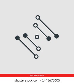 DNA flat icon, vector illustration on gray background