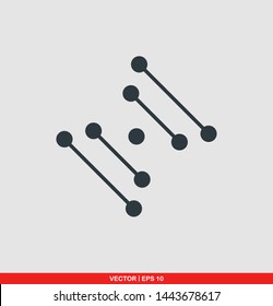 DNA flat icon, vector illustration on gray background