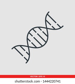 DNA flat icon, vector illustration on white background