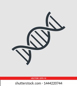 DNA flat icon, vector illustration on white background