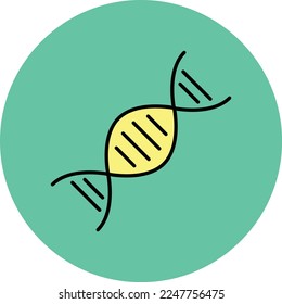 DNA Flat Vector Icon Design