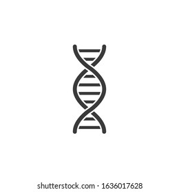 Dna flat vector icon isolated on white background