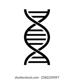 DNA flat vector icon. Simple solid symbol isolated on white background.