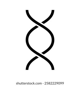 DNA flat vector icon. Simple solid symbol isolated on white background.