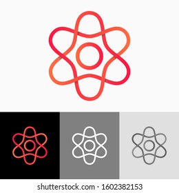 DNA flowers logo with gradient color