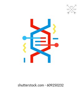 DNA Fragment as Genetics Concept Icon