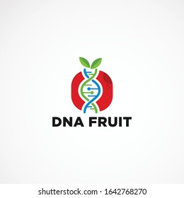 DNA fruit logo design concept, element, icon, and template for business