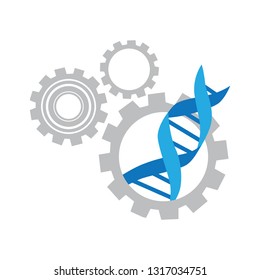 DNA gears, logo icon