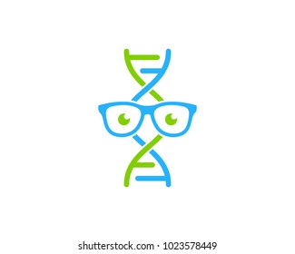 Dna Geek Icon Logo Design Element
