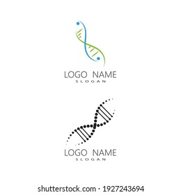 DNA gene Logo Template vector symbol illustration