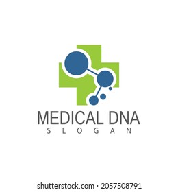 DNA gene Logo Template vector symbol illustration