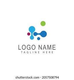Ilustración del símbolo del vector de plantilla de logotipo de ADN
