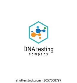 Ilustración del símbolo del vector de plantilla de logotipo de ADN