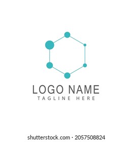 DNA gene Logo Template vector symbol illustration