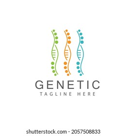 DNA-Gen-Logo-Vorlage, Vektorgrafik-Symbol